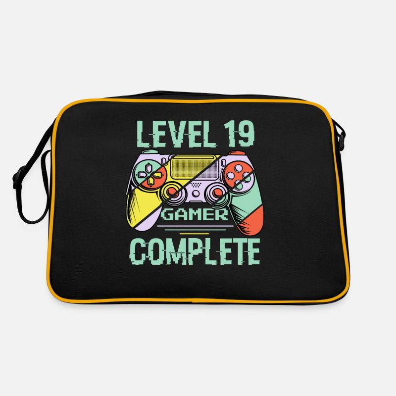 Niveau 19 complète 19 Ans Gamer Level 19 Complete Sac Retro