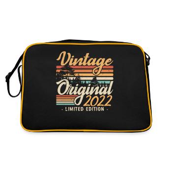 Anniversaire Millésime Fabriqué en 2022 Retro 2022 - Sac Retro - noir/or - Dos