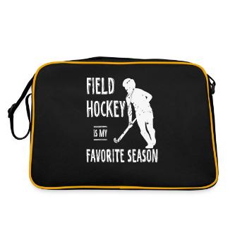 Le hockey sur gazon est ma saison préférée de hockey en salle - Sac Retro - noir/or - Dos