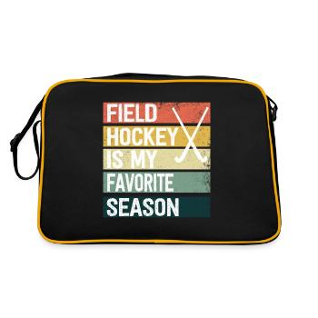 Le hockey sur gazon est ma saison préférée de hockey en salle - Sac Retro - noir/or - Dos