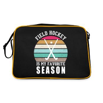 Le hockey sur gazon est ma saison préférée de hockey en salle - Sac Retro - noir/or - Dos