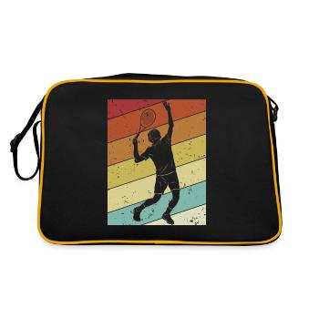 Retro Tennis Racket Tennis Coach Tennis Player - Retro Bag - black/gold - Back