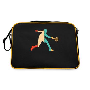 Retro Tennis Player Tennis Racket Tennis Coach - Retro Bag - black/gold - Back