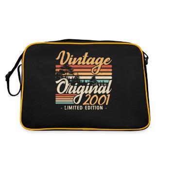 Anniversaire Millésime Fabriqué en 2001 Retro 2001 - Sac Retro - noir/or - Dos