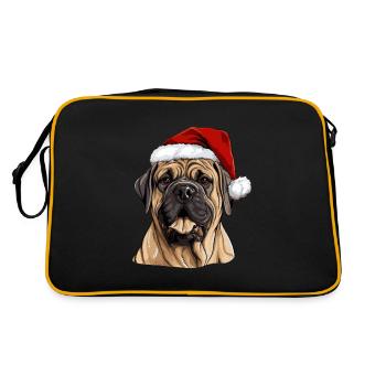 Boerboel chien Noël Portrait de Noël - Sac Retro - noir/or - Dos
