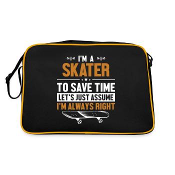 Skater Supposons que j’ai raison Skatepark Skaterboy - Sac Retro - noir/or - Dos
