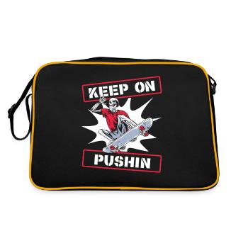 Continuer Pushin Skatepark Skatergirl Skaterboy - Sac Retro - noir/or - Dos