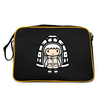 Winter Eskimo Igloo Cute - Retro Bag - black/gold - Back
