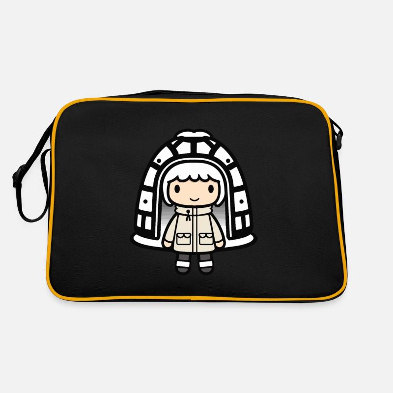 Winter Eskimo Iglu Niedlich Retro Tasche