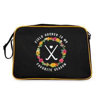 Le hockey sur gazon est ma saison préférée de hockey en salle - Sac Retro - noir/or - Dos