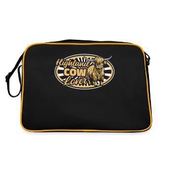 Highland Cow Lover Highland Éleveur de vaches Highland - Sac Retro - noir/or - Dos