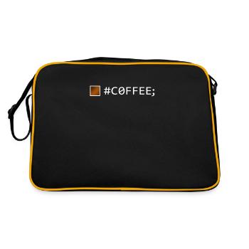#COFFEE; Software Developer Software Engineer - Retro Bag - black/gold - Back