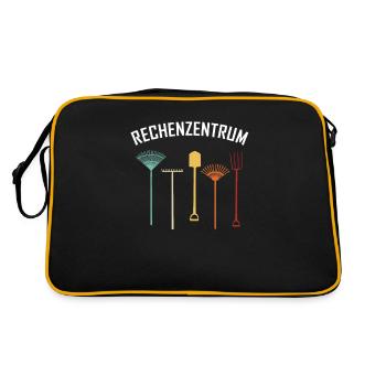 Rechenzentrum Admin IT-Betrieb Informatiker - Retro Tasche - Schwarz/Gold - Hinten