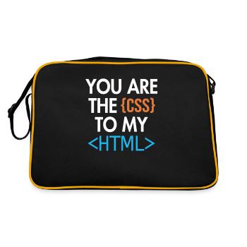 You are the CSS to my HTML Developer Coder - Retro Bag - black/gold - Back