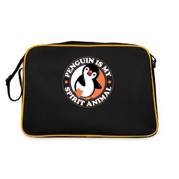 Le pingouin est mon animal spirituel Manchot royal - Sac Retro - noir/or - Dos