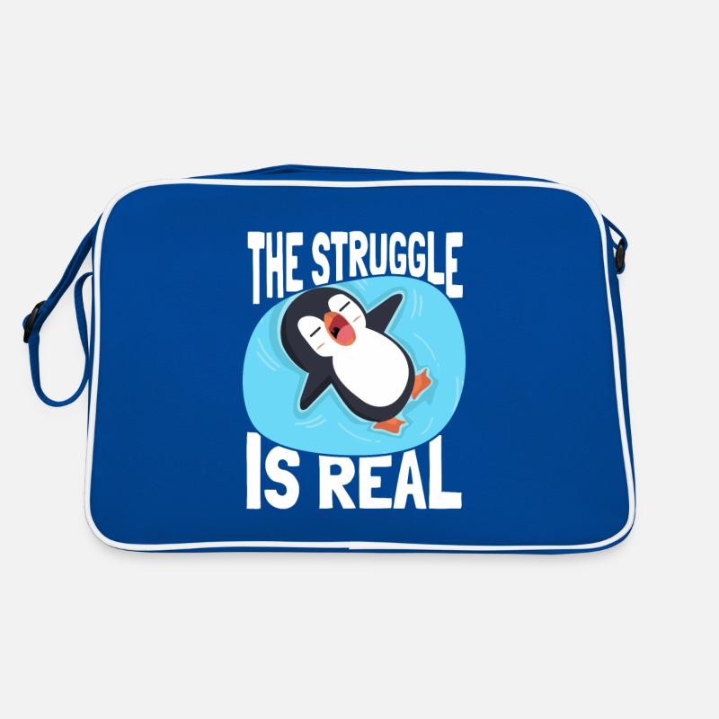 The Struggle is Real Kaiserpinguin Seevogel Retro Tasche