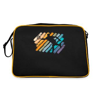Retro Paddleball Paddle Tennis Padel Tennis Padel - Retro Tasche - Schwarz/Gold - Hinten