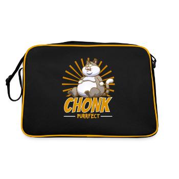 Chonk Purfect Chat Domestique Kitty Chaton Chat - Sac Retro - noir/or - Dos