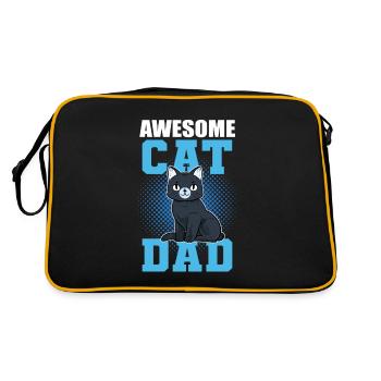 Génial Chat Papa Chaton Chat Domestique Kitty - Sac Retro - noir/or - Dos