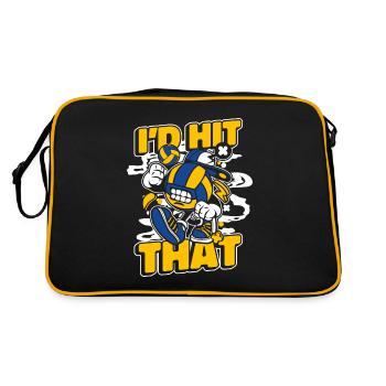 J’aurais frappé ce joueur de volley-ball maniaque du volley-ball - Sac Retro - noir/or - Dos
