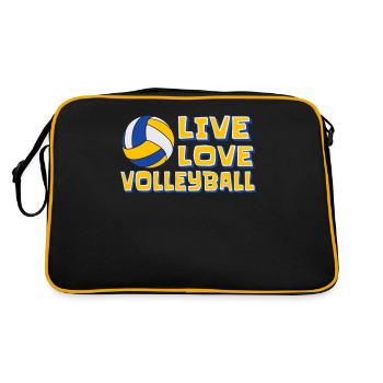 Live Love Volleyball Joueur de volley-ball Volley-ball - Sac Retro - noir/or - Dos