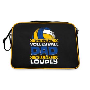 Attention : Papa volley-ball va crier fort volley-ball - Sac Retro - noir/or - Dos