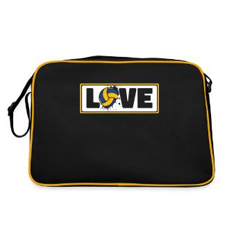 Volley-ball Amour Joueur de volley-ball Joueur de volley-ball - Sac Retro - noir/or - Dos
