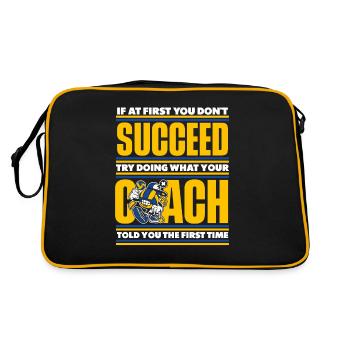 Si au début vous ne réussissez pas, essayez de faire du volley-ball - Sac Retro - noir/or - Dos