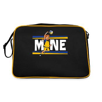 Mine joueur de volley-ball volley-ball monstre volley-ball - Sac Retro - noir/or - Dos