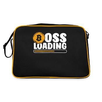 Chargement de la blockchain de crypto-monnaie - Sac Retro - noir/or - Dos