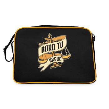 Né pour argumenter Conseiller juridique Procureur général - Sac Retro - noir/or - Dos