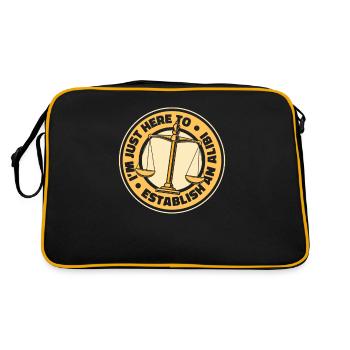 Je suis juste ici pour établir un alibi. Conseil juridique - Sac Retro - noir/or - Dos