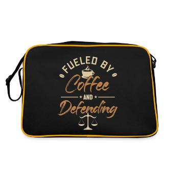 Alimenté par le café et la défense d’un avocat - Sac Retro - noir/or - Dos