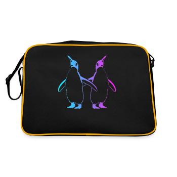 Oiseau de mer Manchot royal Manchot empereur Pingouin - Sac Retro - noir/or - Dos