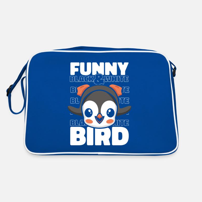 Funny Black And White Bird Emperor Penguin Seabird Retro Bag