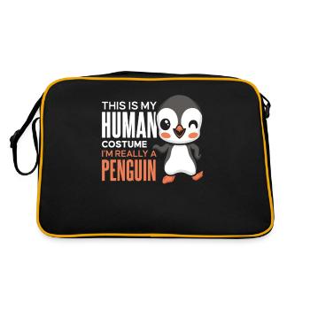C’est mon costume humain oiseau de mer manchot royal - Sac Retro - noir/or - Dos