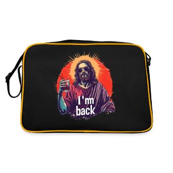 Jésus-Christ Pâques Je suis de retour Fête - Sac Retro - noir/or - Dos