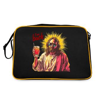 Jesus Christ Easter, I'm Back Party - Retro Bag - black/gold - Back