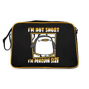Je ne suis pas petit, je suis pingouin taille manchot empereur - Sac Retro - noir/or - Dos