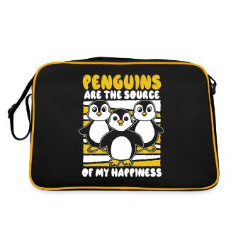 Les pingouins sont la source de mon bonheur Seabird - Sac Retro - noir/or - Dos