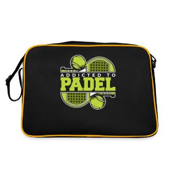 Addicted To Padel Paddle Tennis Paddleball Padel - Retro Tasche - Schwarz/Gold - Hinten