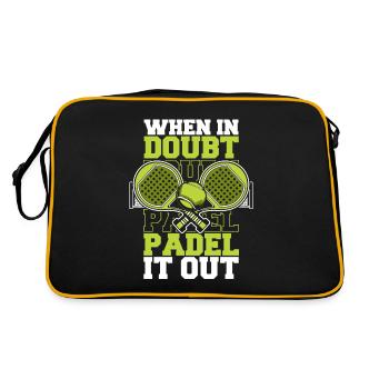 When In Doubt Padel It Out Paddleball Paddle - Retro Tasche - Schwarz/Gold - Hinten