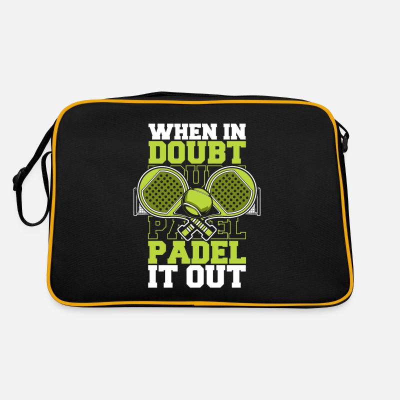 When In Doubt Padel It Out Paddleball Paddle Retro Tasche