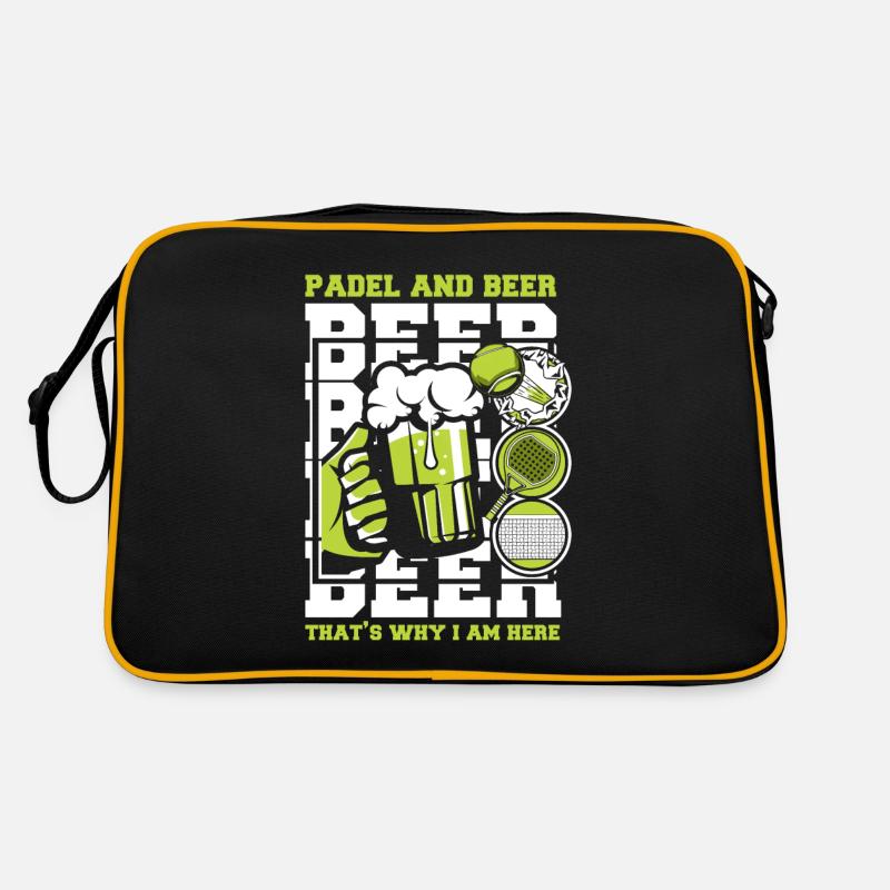 Padel And Beer That's Why I Am Here Paddle Tennis Retro Tasche