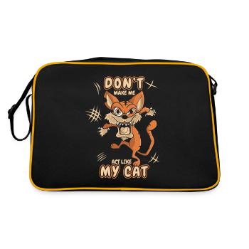 Ne me fais pas agir comme mon chaton - Sac Retro - noir/or - Dos