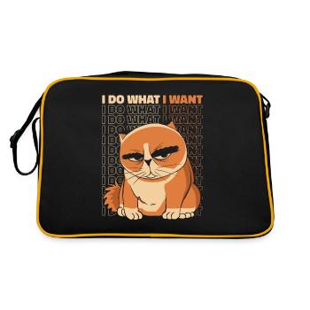 Je fais ce que je veux Kitty Kitten chat domestique - Sac Retro - noir/or - Dos