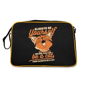Soyez toujours vous-même, sauf si vous pouvez être un chat - Sac Retro - noir/or - Dos