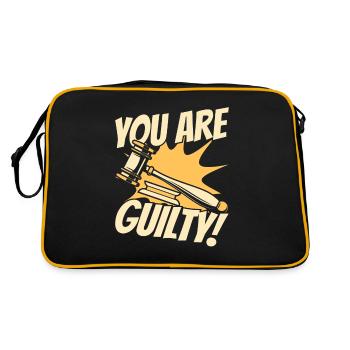Vous êtes coupable Conseiller juridique Procureur général - Sac Retro - noir/or - Dos