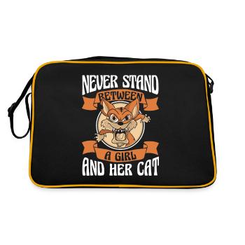 Entre Une Fille Et Son Chat Hauskatze Miezekatze - Sac Retro - noir/or - Dos