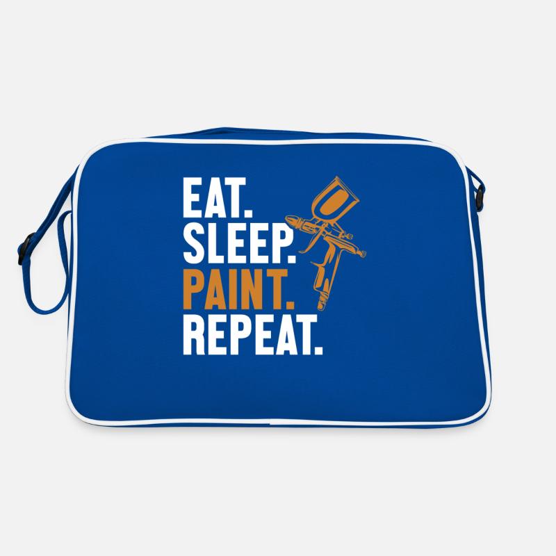 Eat Sleep Paint Repeat Vehicle Car Spray Car Retro Bag